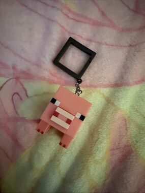 Minecraft Pig Keychain